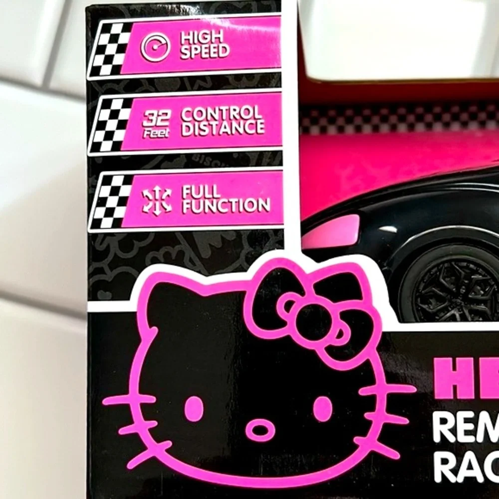 Sanrio Hello Kitty RC Racing Car Pink Black Remote Control Toy Vehicle New K